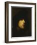 Portrait of the Artist, Head and Shoulders, in a Black Beret and a Gorget-Rembrandt van Rijn-Framed Premium Giclee Print