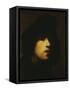 Portrait of the Artist, Head and Shoulders, in a Black Beret and a Gorget-Rembrandt van Rijn-Framed Stretched Canvas