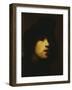 Portrait of the Artist, Head and Shoulders, in a Black Beret and a Gorget-Rembrandt van Rijn-Framed Giclee Print