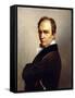 Portrait of the Artist Holding a Stylus-Francois Joseph Navez-Framed Stretched Canvas