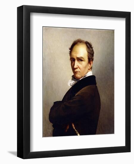 Portrait of the Artist Holding a Stylus-Francois Joseph Navez-Framed Giclee Print