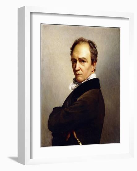 Portrait of the Artist Holding a Stylus-Francois Joseph Navez-Framed Giclee Print