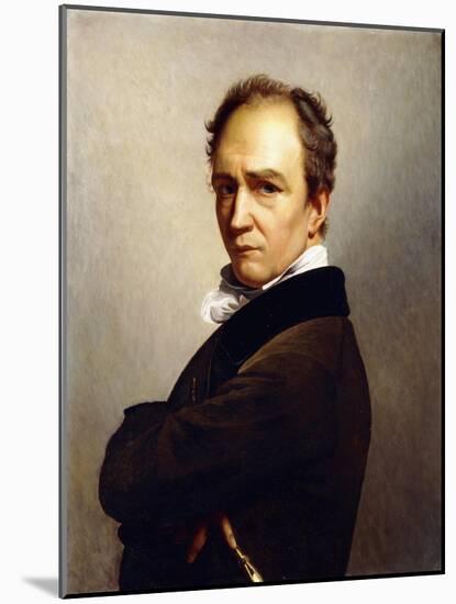 Portrait of the Artist Holding a Stylus-Francois Joseph Navez-Mounted Giclee Print