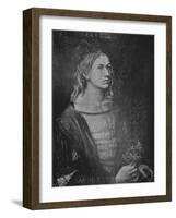 'Portrait of the artist holding a thistle', 1493, (1906)-Albrecht Durer-Framed Giclee Print