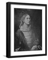 'Portrait of the artist holding a thistle', 1493, (1906)-Albrecht Durer-Framed Giclee Print