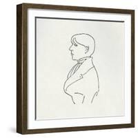 Portrait of the Artist in Outline-Aubrey Beardsley-Framed Giclee Print