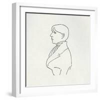 Portrait of the Artist in Outline-Aubrey Beardsley-Framed Giclee Print