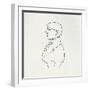 Portrait of the Artist in Outline-Aubrey Beardsley-Framed Giclee Print