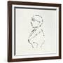 Portrait of the Artist in Outline-Aubrey Beardsley-Framed Giclee Print