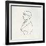 Portrait of the Artist in Outline-Aubrey Beardsley-Framed Giclee Print