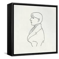 Portrait of the Artist in Outline-Aubrey Beardsley-Framed Stretched Canvas
