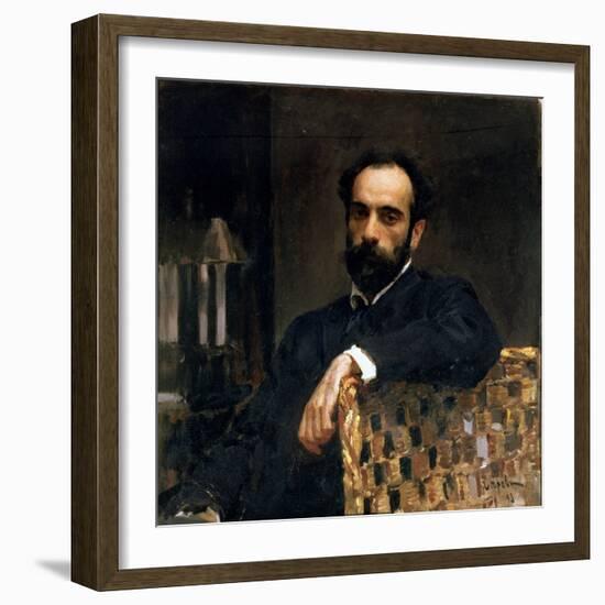 Portrait of the Artist Isaak Ilyich Levitan (1860-1900), 1893-Valentin Aleksandrovich Serov-Framed Giclee Print