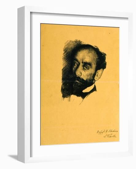 Portrait of the Artist Isaak Levitan, 1899-Leon Bakst-Framed Giclee Print