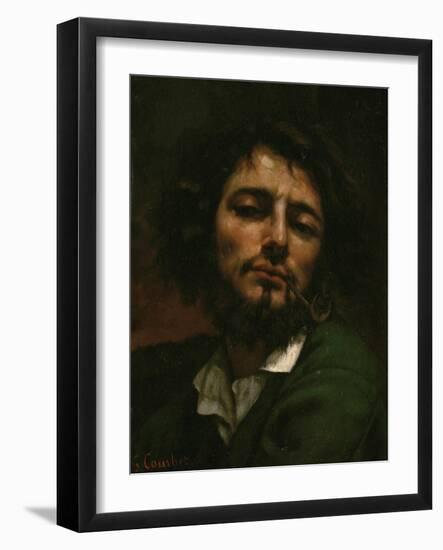 Portrait of the Artist (L'Homme a La Pipe), 1849-Gustave Courbet-Framed Giclee Print