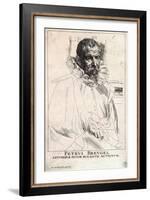 Portrait of the Artist Pieter Bruegel the Younger, (1564-163), Early 17th Century-Sir Anthony Van Dyck-Framed Giclee Print