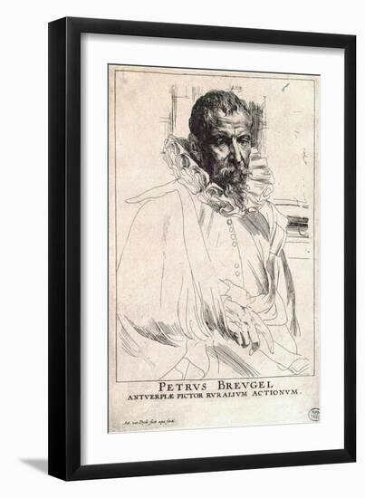 Portrait of the Artist Pieter Bruegel the Younger, (1564-163), Early 17th Century-Sir Anthony Van Dyck-Framed Giclee Print