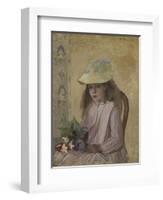Portrait of the Artist’s Daughter, 1872-Camille Pissarro-Framed Giclee Print