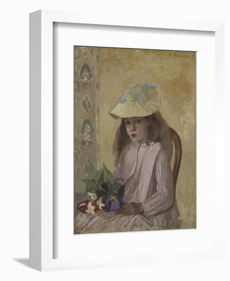 Portrait of the Artist’s Daughter, 1872-Camille Pissarro-Framed Giclee Print