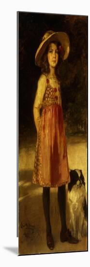 Portrait of the Artist's Daughter, Hilde-Friedrich August Kaulbach-Mounted Premium Giclee Print