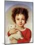 Portrait of the Artist's Daughter, Lina-Luigi Calamatta-Mounted Giclee Print