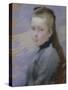 Portrait of the Artist's Daughter (Oil on Canvas)-Paul Albert Besnard-Stretched Canvas