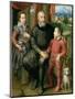 Portrait of the Artist's Family, Minerva Amilcare and Asdrubale, 1559-Sofonisba Anguisciola-Mounted Giclee Print