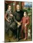 Portrait of the Artist's Family, Minerva Amilcare and Asdrubale, 1559-Sofonisba Anguisciola-Mounted Giclee Print