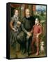 Portrait of the Artist's Family, Minerva Amilcare and Asdrubale, 1559-Sofonisba Anguisciola-Framed Stretched Canvas