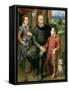 Portrait of the Artist's Family, Minerva Amilcare and Asdrubale, 1559-Sofonisba Anguisciola-Framed Stretched Canvas