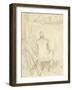 Portrait of the Artist's Husband, Reginald Brill, Sketching, C.1930-Rosalie Brill-Framed Giclee Print