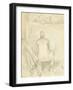 Portrait of the Artist's Husband, Reginald Brill, Sketching, C.1930-Rosalie Brill-Framed Giclee Print