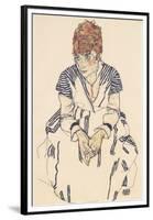 Portrait of the Artist's Sister, Adele Harms-Egon Schiele-Framed Giclee Print