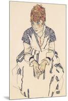 Portrait of the Artist's Sister, Adele Harms-Egon Schiele-Mounted Giclee Print