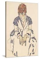 Portrait of the Artist's Sister, Adele Harms-Egon Schiele-Stretched Canvas