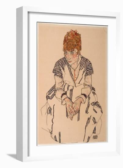 Portrait of the Artist's Sister-in-Law, Adele Harms-Egon Schiele-Framed Giclee Print