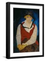 Portrait of the Artist's Wife, 1917-Boris Dmitryevich Grigoriev-Framed Giclee Print