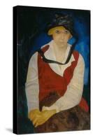 Portrait of the Artist's Wife, 1917-Boris Dmitryevich Grigoriev-Stretched Canvas