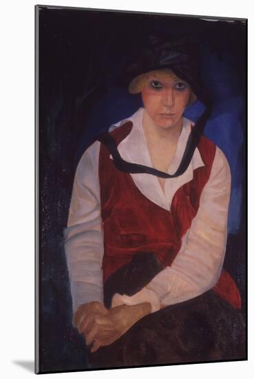 Portrait of the Artist's Wife, 1917-Boris Dmitryevich Grigoriev-Mounted Giclee Print