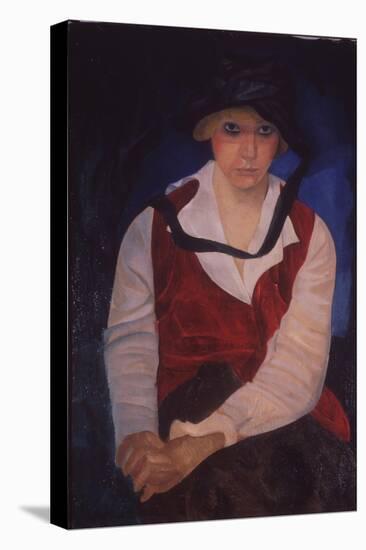 Portrait of the Artist's Wife, 1917-Boris Dmitryevich Grigoriev-Stretched Canvas