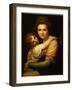 Portrait of the Artist's Wife and Daughter (Oil on Canvas)-Richard Cosway-Framed Giclee Print