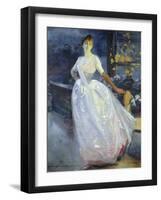 Portrait of the Artist's Wife, Madame Roger Jourdain, C.1886-Paul Albert Besnard-Framed Giclee Print