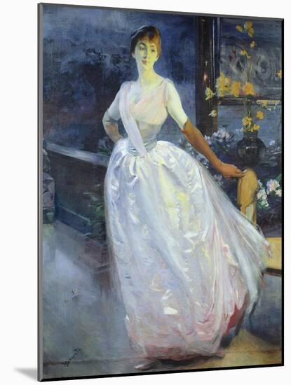 Portrait of the Artist's Wife, Madame Roger Jourdain, C.1886-Paul Albert Besnard-Mounted Giclee Print