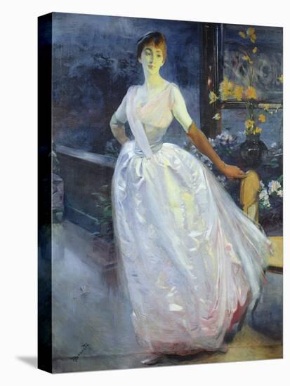 Portrait of the Artist's Wife, Madame Roger Jourdain, C.1886-Paul Albert Besnard-Stretched Canvas