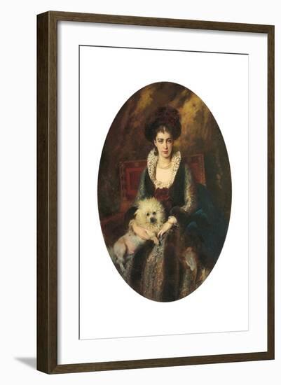 Portrait of the Artist's Wife, Maria Alekseevna Makovskaya (Nee Matavtina)-Konstantin Egorovich Makovsky-Framed Giclee Print