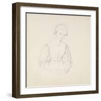 Portrait of the Artist's Wife, Nina, C. 1830-Friedrich Overbeck-Framed Giclee Print