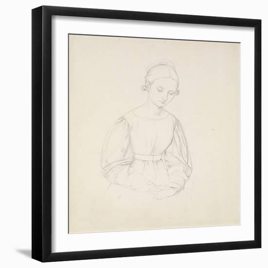 Portrait of the Artist's Wife, Nina, C. 1830-Friedrich Overbeck-Framed Giclee Print