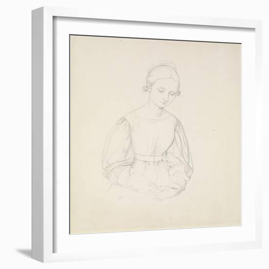 Portrait of the Artist's Wife, Nina, C. 1830-Friedrich Overbeck-Framed Giclee Print