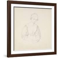 Portrait of the Artist's Wife, Nina, C. 1830-Friedrich Overbeck-Framed Giclee Print