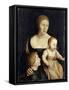 Portrait of the Artist’S Wife with the Two Elder Children, 1528-29-Hans Holbein the Younger-Framed Stretched Canvas