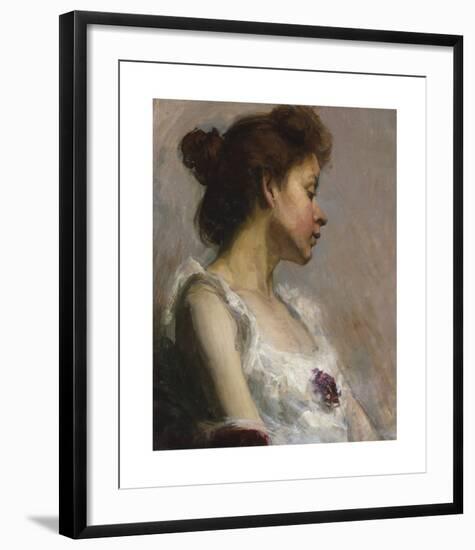 Portrait of the Artist’s Wife-Henry Ossawa Tanner-Framed Premium Giclee Print